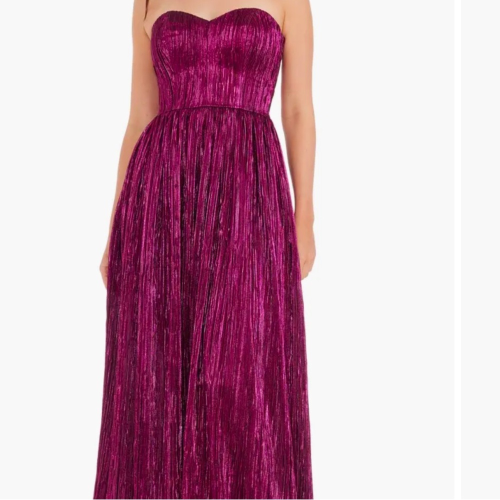 Elegant Purple Evening Gown - Audrina Strapless Gown